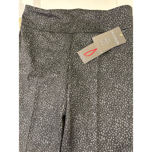 Zac & Rachel Black Leopard Patterned Dress Pants * Size M,Tummy-Controlled w3014 - Picture 3 of 7